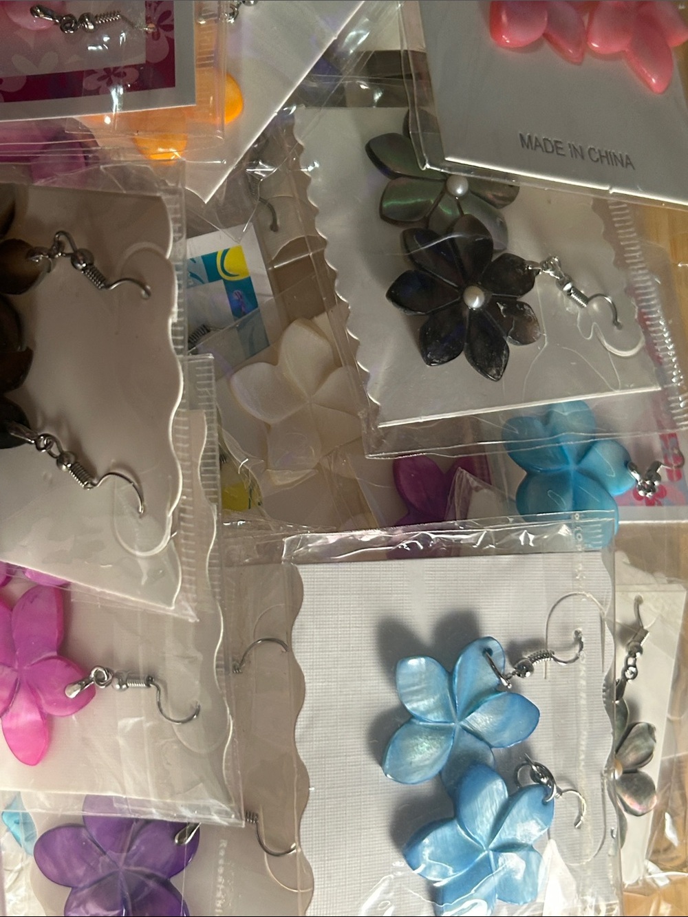 Floral Petal Dangle Earrings lot